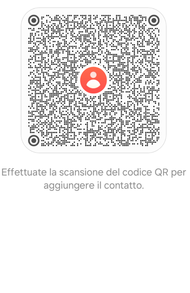 Inquadra il QRcode e importa i nostri contatti